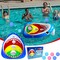 Pool Shark Cornhole Board Games Toys Set, Summer Inflatable Shark Floating Swimming Pool Ring Toss Toys for Kids Adults Family for Pool Party Water Carnival